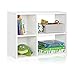 Way Basics Eco 2 Shelf Chelsea Bookcase and Cubby Storage, White (Tool-Free Assembly and Uniquely Crafted from Sustainable Non Toxic zBoard paperboard)