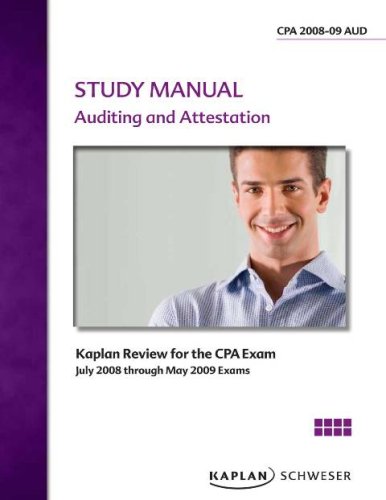 CPA Exam Review Flashcards: Auditing and Attestation 2008/2009 (Kaplan Schweser Flashcards)