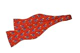 Kansas Bow Tie - University of Kansas Red Hand-Tied Bow Tie with Jayhawk Logo
