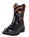 Ariat Fatbaby Poppy Boots 5.5 Bright Black Gator Print 15036