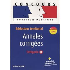 R�dacteur territorial : Annales corrig�es
