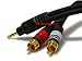 Ships FREE! 15 ft Shielded 3.5mm Stereo Y Adapter to 2 Rca's Cable 22 awg for Connect...
