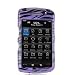BlackBerry 9530/9500 Storm Cell Phone Purple/Black Zebra Design Protective Case Faceplate Cover