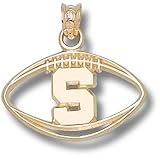 Michigan State Univ S Pierced Football Pendant (10kt)