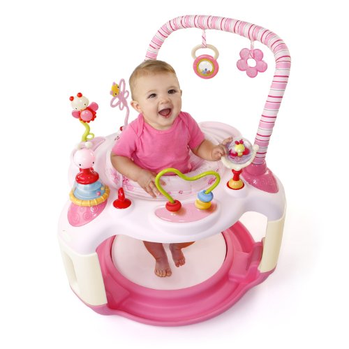 Pink Bright Starts Bounce Baby Activity Center Bouncer jumper & Toys