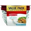 Rubbermaid Glass Food Storage Container with Easy Find Lid 6 Piece Set