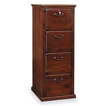 Hot Sale kathy ireland Home by Martin Huntington Oxford 4-Drawer Vertical Filing Cabinet - Burnished Oak