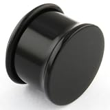 One Acrylic Single Flared Plug: 6g Black