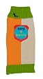 Waghearted "Safe and Happy" Dog Sweater, Orange Combo, Small