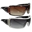 Women's Vogue Wrap Sunglasses with Rhinestones