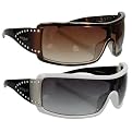 Women's Vogue Wrap Sunglasses with Rhinestones