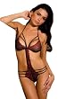 Super Sexy Strappy Sheer Lace Teddy Bodysuit Black Red