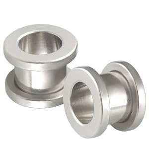 00G 00 gauge 10mm - 316L Surgical Steel Flesh Tunnels Ear Plugs Earrings CGAB - Ear Stretching Expanders Stretchers Body Piercing Jewellery - Sold as a Pair