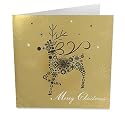 Paperchase Pack Of 8 Christmas Cards. Jumping Stag Design