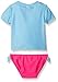 Osh Kosh Baby Girls' Short Sleeve Rash Guard Set with Tie Bottoms