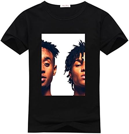 Junjiexr Diy Men's Cotton Tops Custom Rae Sremmurd Fashion O-neck T-shirts Medium Black
