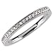 14K White Gold Vintage Style Diamond Wedding Band