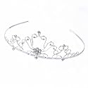 Diadème de mariage cristal - Fleur - Couleur argent