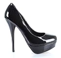 Wild Diva Lorane-01 Patent Stiletto Pump