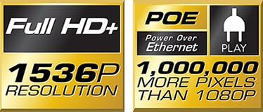 SM PKG 1609: 3MP (2048x1536P) IP Industrial-Grade Complete Security Package | (9x) 3 Megapixel (1,000,000 more pixels than 1080p, 300% more detailed than 720p) Outdoor Rated Mini Bullet Security Cameras, 16-Channel Plug and Play NVR, 2TB Surveillance-Grade Hard Drive and Ethernet Cables Included