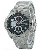 Men's, Seiko, Chronograph, Black Dial, All Stainless Steel SND625P1