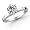 14k White Gold 1.50 Carat Round Cut Cathedral Solitaire Diamond Ring (I-J ; I1-2) Size 5