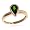 14k Matte Finish Yellow Gold Bezel Set Pear Shaped Chrome Diopside Ring, Size 6