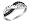 White and Black Diamond I Love You Promise Ring 1/10 Carat (ctw) in Sterling Silver, Size 5