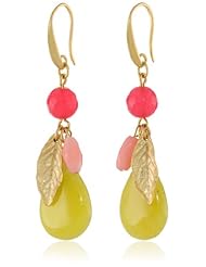 David Aubrey "Sadie" Teardrop with Leaf Earrings