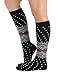 Womens Print Knee Hi Socks Cashmere Virgin Wool blend Color Options