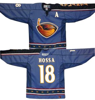Buy HOSSA #18 Atlanta Thrashers CCM 550 Series Replica NHL Hockey Jersey (NHLPA Certified Custom Sewn...