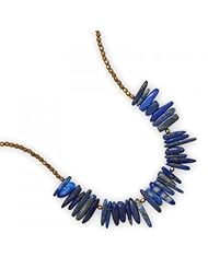 MMA Silver - 16 inch + 2 inch 14/20 Gold Filled Necklace with Lapis