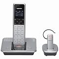 MEDION Design DECT Telefon X63003 Full Eco Funktion + Dect Headset + Dot-Matrix Display Anrufbeantworter � SMS Funktion � Freisprechen