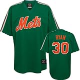 New York Mets Cooperstown Green Replica Nolan Ryan #30 Green Throwback Jersey