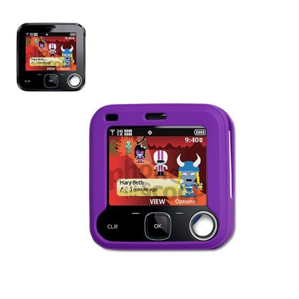 New Fashionable Perfect Fit Hard Protector Skin Cover Cell Phone Case with clip for Nokia Twist 7705 Verizon - Purple