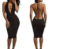 Sexy V-neck Backless Polyester/Spandex Summer Bandage Dress/Bodycon Dress/Club Dress/Party Dress 
