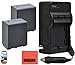 Sony NEX-VG10 NEX-VG20 NEX-VG30 HXR-MC50U Handycam Camcorder Battery & Battery Charger Kit Includes Qty 2 NP-FV100 Batteries + AC/DC Battery Charger + LCD Screen Protectors + Micro Fiber Cleaning Cloth