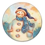 Range Kleen Hallmark Holiday Design Set of Four Burner Kovers, Snowman