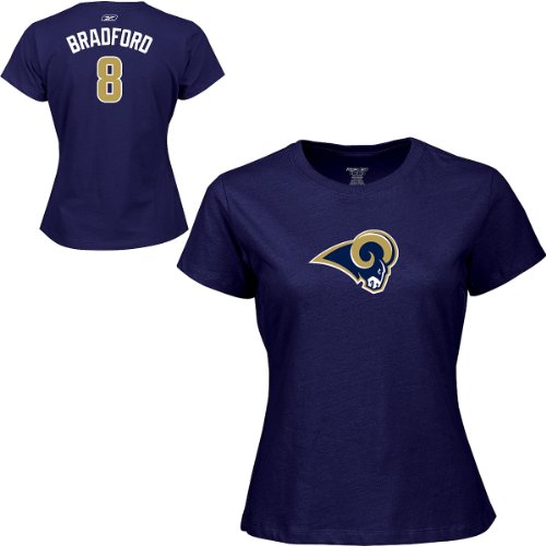 Reebok St. Louis Rams Sam Bradford Women's Name & Number T-Shirt Extra Large