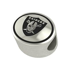 Oakland Raiders Silver NFL Bead Fits Most European Style Charm Bracelets