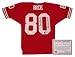 Jerry Rice San Francisco 49ers NFL Hand Signed Authentic Style Away Red Football Jersey with SB XXII