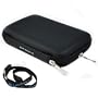 GTMax Hard Shell Carrying Case for Western Digital My Passport 500GB , 1TB , 2TB / My Passport Edge 500GB / My Passport Enterprise 500GB / My Passport Essential & More Portable External Hard Drives -Black ** Includes Lanyard **