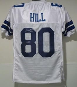 Tony Hill Autographed Dallas Cowboys white size XL jersey w/