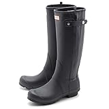 ハンター　オリジナル スリム ジップ レインブーツ HUNTER WFT1002RMA ウェリントンブーツ レディース 02.ネイビー UK5.0(24cm) [並行輸入品]
