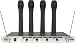 Nady 401x-quad-ht E4/f/h/e 4-channel Professional Vhf Wireless Hand-held Microphone System With Frequencies E4/f/h/e, 173.80mhz, 203.40mhz, 191.30mhz, 215.20mhz