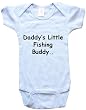 DADDY'S LITTLE FISHING BUDDY - BigBoyMusic Baby Designs - White or Blue Onesie / Baby T-shirt