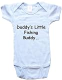 DADDY'S LITTLE FISHING BUDDY - BigBoyMusic Baby Designs - White or Blue Onesie / Baby T-shirt