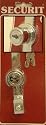 CHROME SLIDING GLASS DOOR CABINET LOCK WITH 2 KEYS KEY
