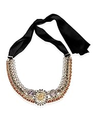 Diamanté Floral Baroque Collar Necklace