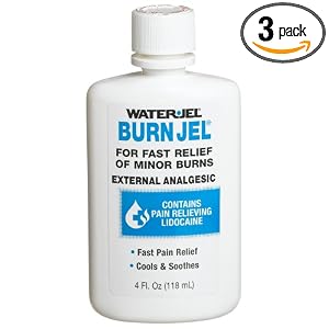 First Aid Only Water Jel Burn Jel Burn Relief, 4-Ounce Plastic Bottle (Pack of 3) by First Aid Only